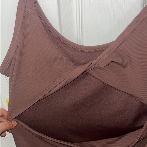 NWT All In Motion Ribbed Brown Jumpsuit - Picture 7 of 10